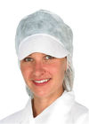白い色のピークおよび毛網との使い捨て可能なヘッド帽子の湿気がある証拠の多サイズ
