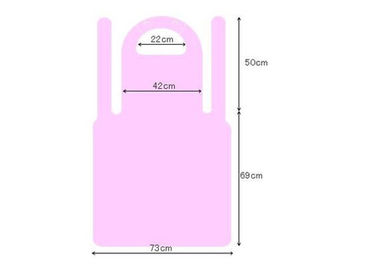 流動反発する使い捨て可能なプラスチック エプロン、2つのパンチ バンドが付いている使い捨て可能な実験室のエプロン