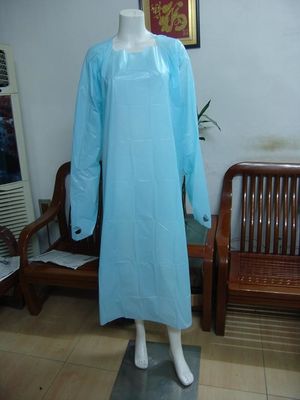 非生殖不能のレベル2親指のループが付いている防水CPEのガウン
