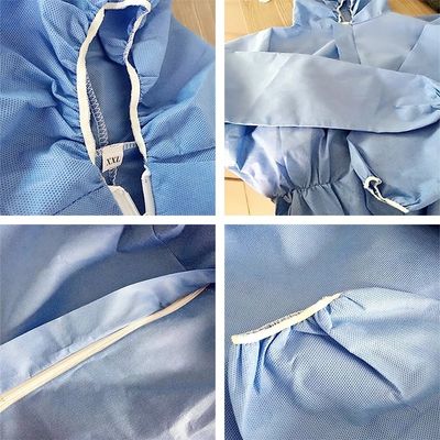 靴カバーが付いている2XL 63gsmのフード付きの使い捨て可能なつなぎ服
