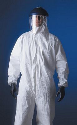 靴カバーが付いている2XL 63gsmのフード付きの使い捨て可能なつなぎ服