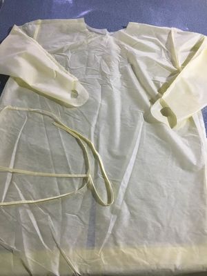 生殖不能の編まれた袖口が付いているAamiのレベル4の使い捨て可能な医学のガウン